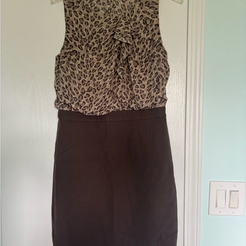 LOFT Animal Print Word Dress